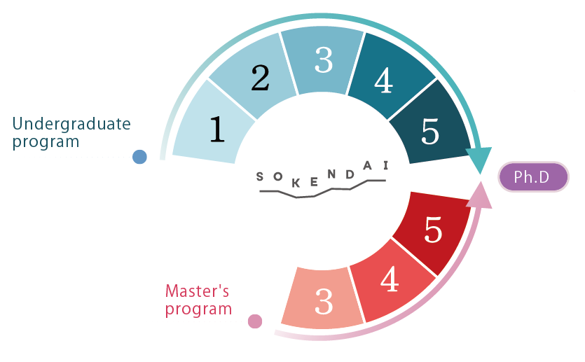 SOKENDAI offers both five- and three-year doctoral programs.